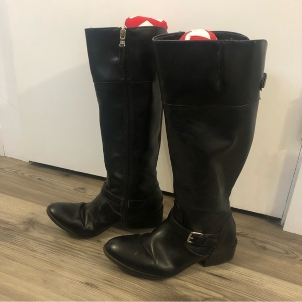 Chaps Ralph Lauren Black Riding Boots 8.5 Wide‎ Leg